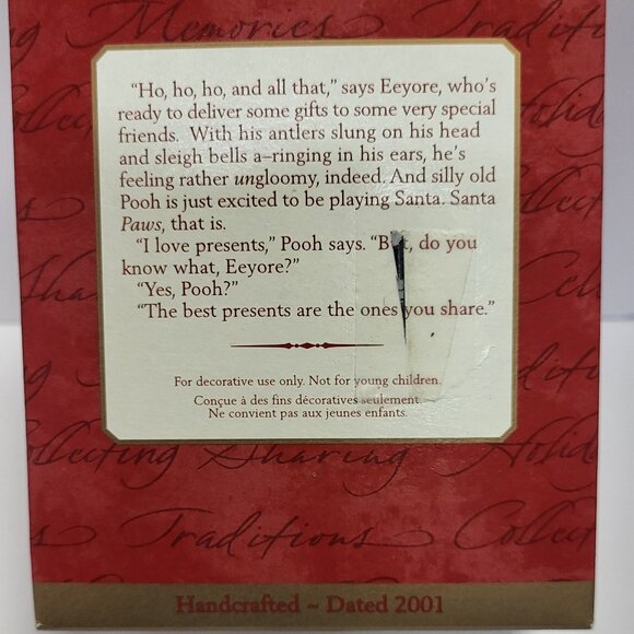 1999 Hallmark keepsake ornament Disney winnie the poo collection - Picture 2 of 5